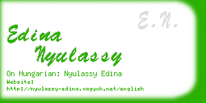 edina nyulassy business card